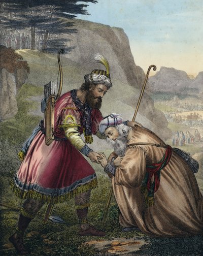 La riconciliazione di Giacobbe con suo fratello Esaù da Siegfried Detler Bendixen